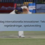 En dag internationella innovationer: Teknik, regeländringar, spelutveckling