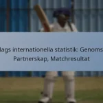 En-dags internationella statistik: Genomsnitt, Partnerskap, Matchresultat