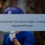 Internationell T20-match: Regler, strategier, laguppställningar