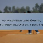 ODI Matchvillkor: Väderpåverkan, Planbeteende, Spelarens anpassning
