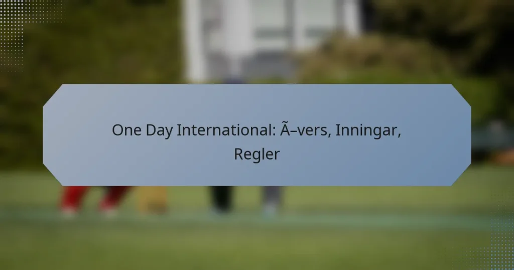 One Day International: Övers, Inningar, Regler
