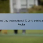 One Day International: Övers, Inningar, Regler