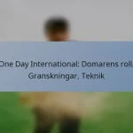 One Day International: Domarens roll, Granskningar, Teknik