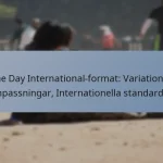 One Day International-format: Variationer, Anpassningar, Internationella standarder