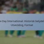 One Day International: Historisk betydelse, Utveckling, Format