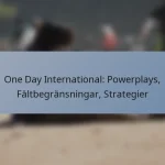 One Day International: Powerplays, Fältbegränsningar, Strategier