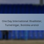One Day International: Rivaliteter, Turneringar, Ikoniska arenor