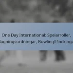 One Day International: Spelarroller, Slagningsordningar, Bowlingändringar