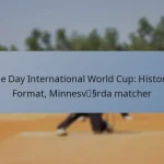 One Day International World Cup: Historia, Format, Minnesvärda matcher