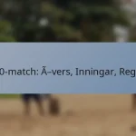 T20-match: Övers, Inningar, Regler