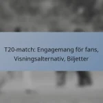 T20-match: Engagemang för fans, Visningsalternativ, Biljetter