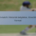 T20-match: Historisk betydelse, Utveckling, Format