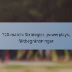 T20-match: Strategier, powerplays, fältbegränsningar