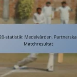 T20-statistik: Medelvärden, Partnerskap, Matchresultat