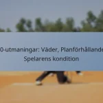 T20-utmaningar: Väder, Planförhållanden, Spelarens kondition