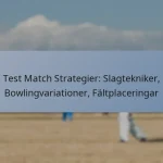 Test Match Strategier: Slagtekniker, Bowlingvariationer, Fältplaceringar