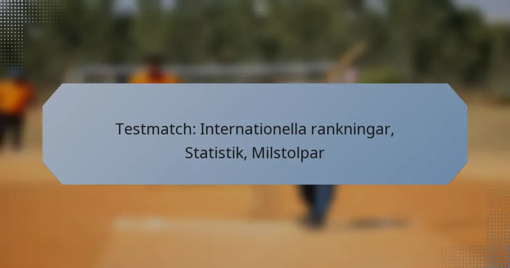 Testmatch: Internationella rankningar, Statistik, Milstolpar