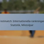 Testmatch: Internationella rankningar, Statistik, Milstolpar
