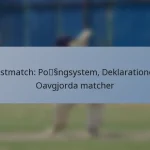 Testmatch: Poängsystem, Deklarationer, Oavgjorda matcher