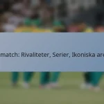 Testmatch: Rivaliteter, Serier, Ikoniska arenor