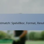 Testmatch: Spelvillkor, Format, Resultat
