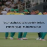 Testmatchstatistik: Medelvärden, Partnerskap, Matchresultat